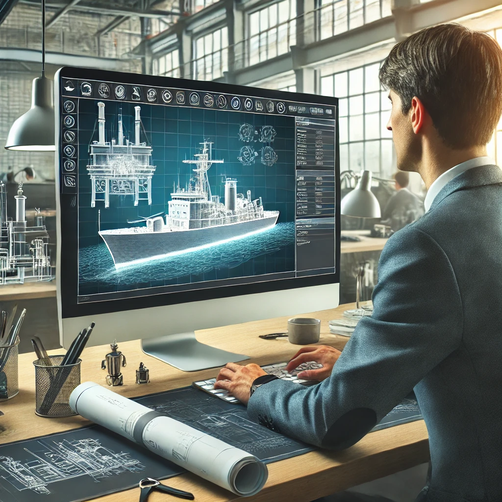 engineer working with computer